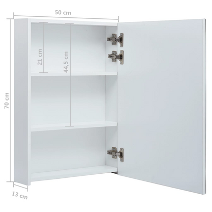 vidaXL LED Bathroom Mirror Cabinet 19.7"x5.1"x27.6"