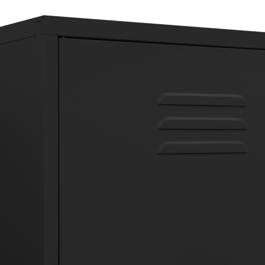 vidaXL Wardrobe Black 35.4"x19.7"x70.9" Steel