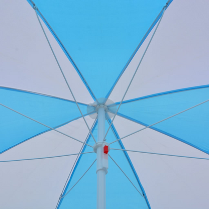 vidaXL Beach Umbrella Shelter Blue and White 70.9" Fabric - Stay Cool and Protected in Style, Goodies N Stuff
