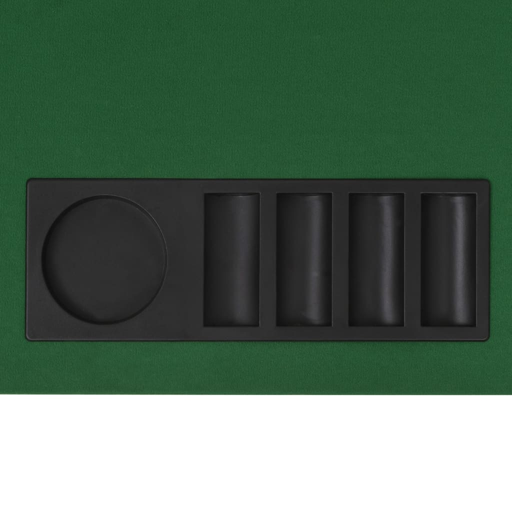 vidaXL 8-Player Folding Poker Tabletop 4 Fold Rectangular Green, Goodies N Stuff