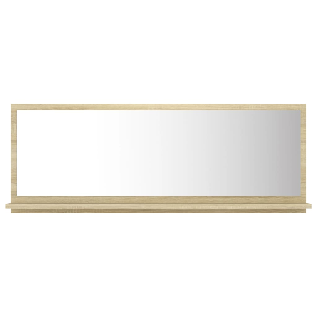 vidaXL Bathroom Mirror Sonoma Oak 39.4"x4.1"x14.6" Engineered Wood