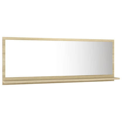 vidaXL Bathroom Mirror Sonoma Oak 39.4"x4.1"x14.6" Engineered Wood