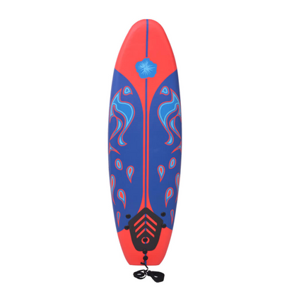 vidaXL Surfboard Blue and Red 66.9", Goodies N Stuff