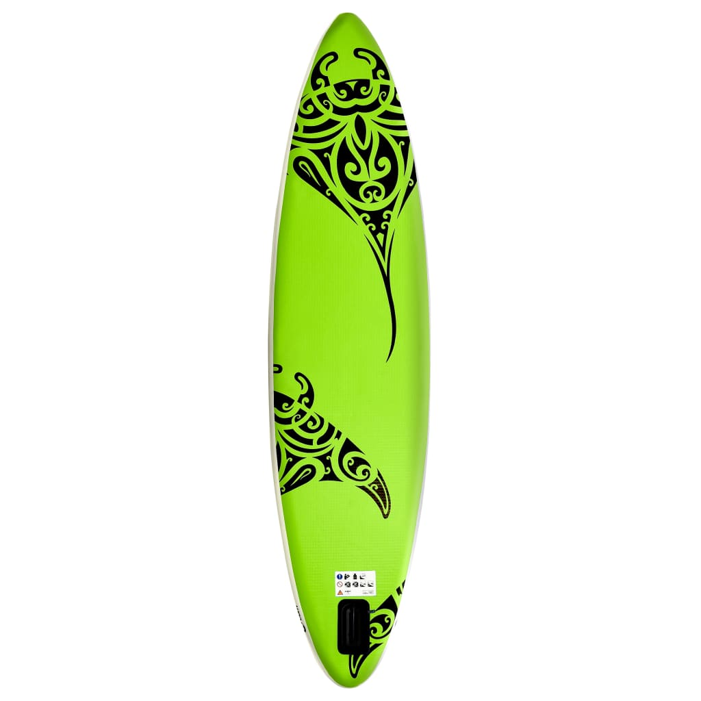 vidaXL Inflatable Stand Up Paddleboard Set 120.1"x29.9"x5.9" Green, Goodies N Stuff