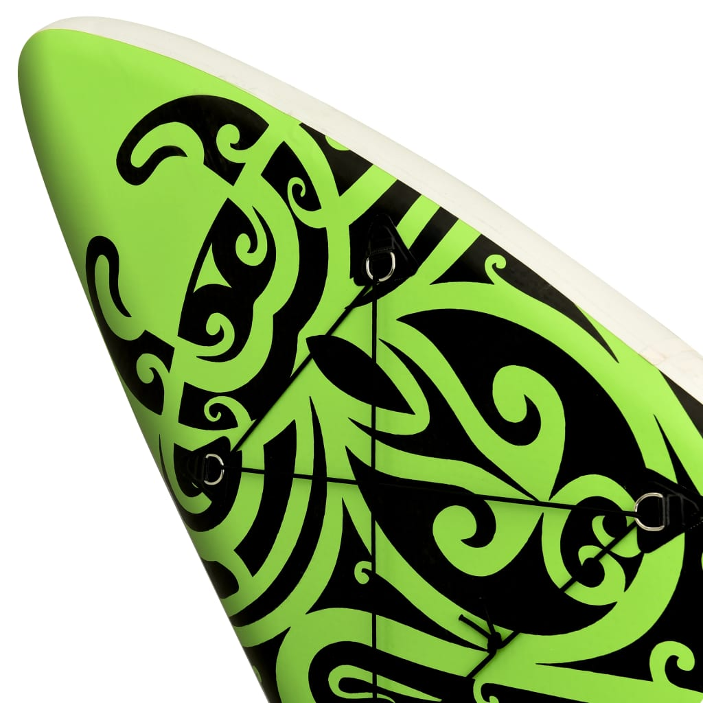 vidaXL Inflatable Stand Up Paddleboard Set 120.1"x29.9"x5.9" Green, Goodies N Stuff