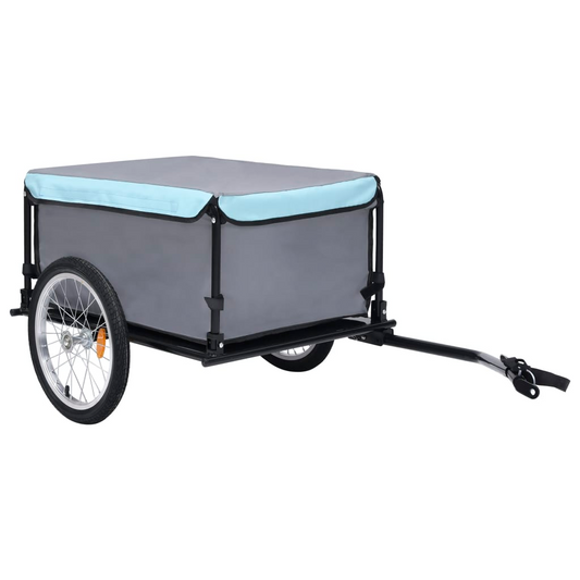 vidaXL Bike Trailer Black and Blue 143.3 lb, Goodies N Stuff