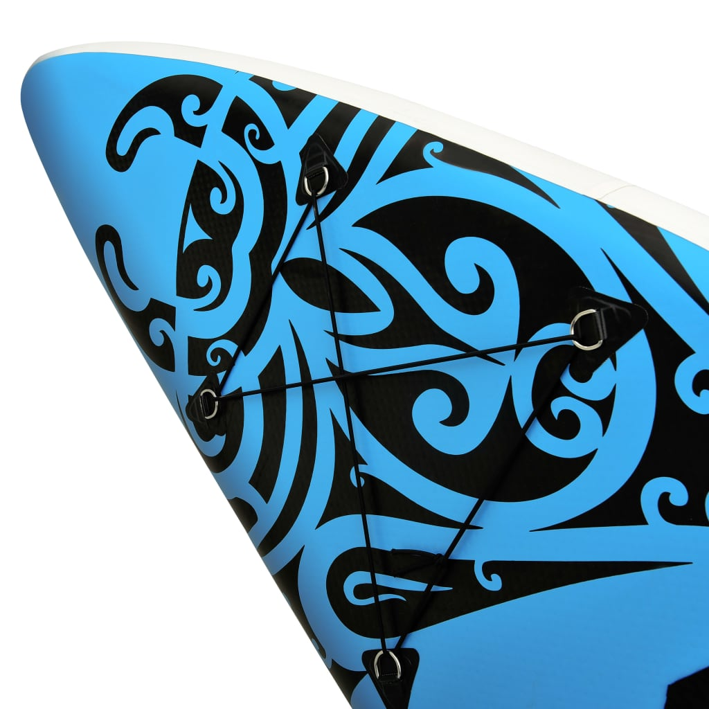 vidaXL Inflatable Stand Up Paddleboard Set 126"x29.9"x5.9" Blue, Goodies N Stuff