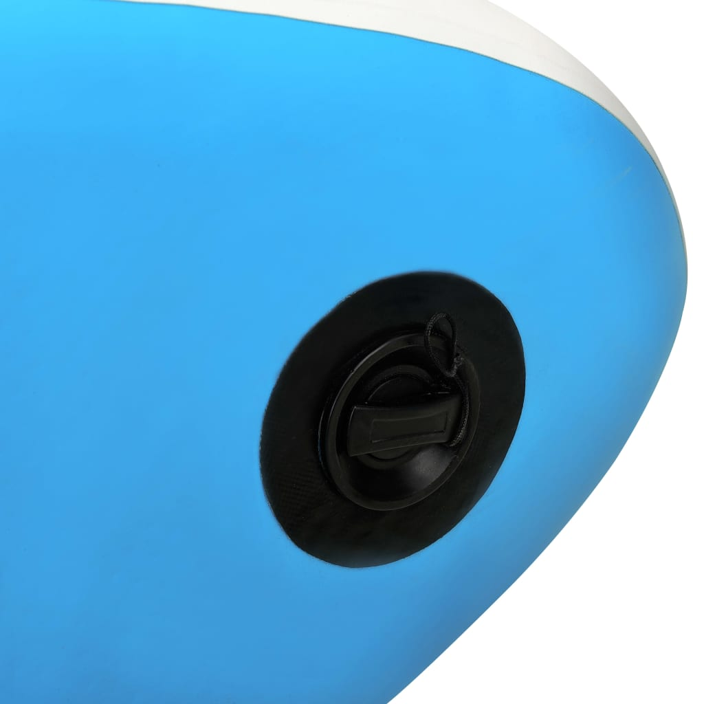 vidaXL Inflatable Stand Up Paddleboard Set 144.1"x29.9"x5.9" Blue, Goodies N Stuff