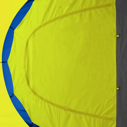 vidaXL Camping Tent Fabric 9 Persons - Blue and Yellow | Spacious, Easy-to-Setup, and Breathable, Goodies N Stuff