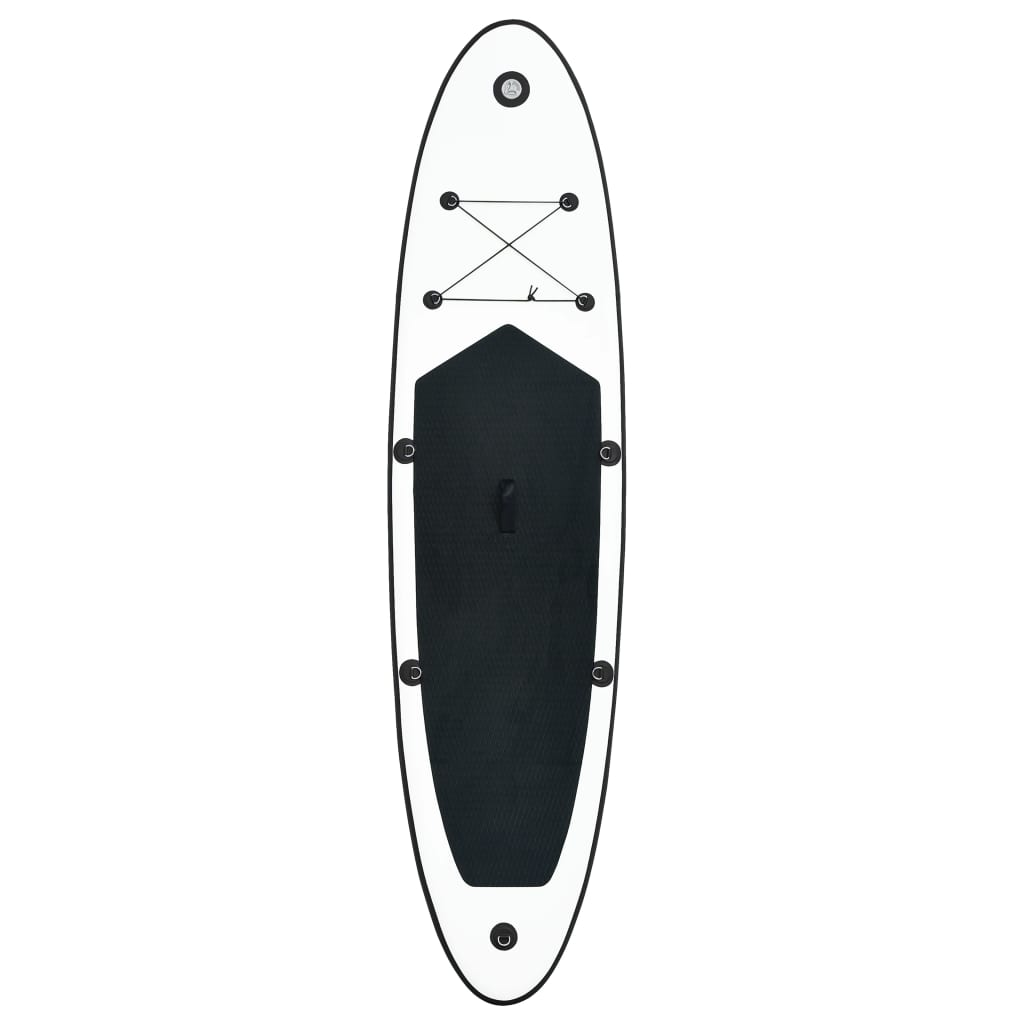 vidaXL Inflatable Stand Up Paddle Board Set Black and White, Goodies N Stuff