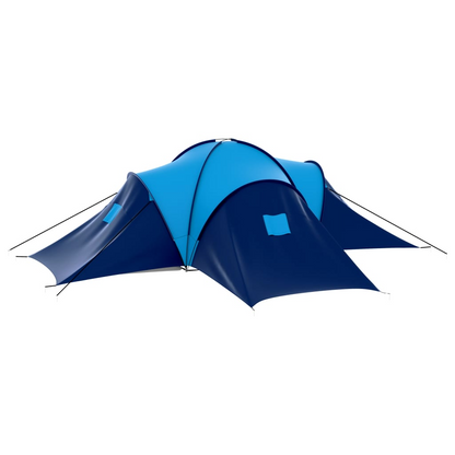 vidaXL Camping Tent Fabric 9 Persons Dark Blue and Blue - Spacious and Comfortable, Goodies N Stuff