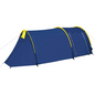 vidaXL Camping Tent 4 Persons Navy Blue/Yellow - Spacious, Easy to Set Up Tent, Goodies N Stuff