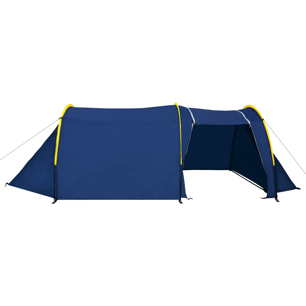 vidaXL Camping Tent 4 Persons Navy Blue/Yellow - Spacious, Easy to Set Up Tent, Goodies N Stuff