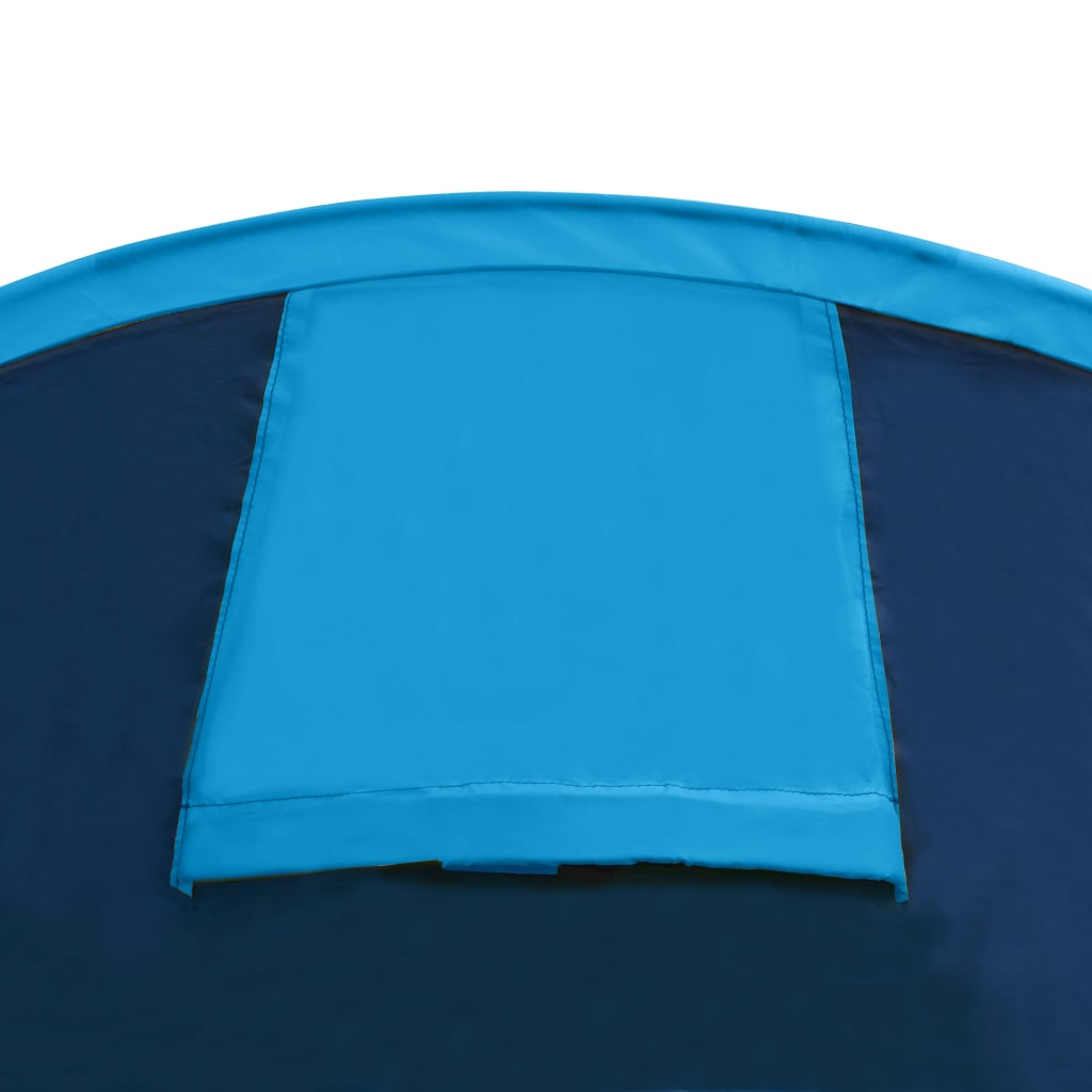 vidaXL Camping Tent 4 Persons Navy Blue/Light Blue - Spacious and Easy-to-Set-Up, Goodies N Stuff