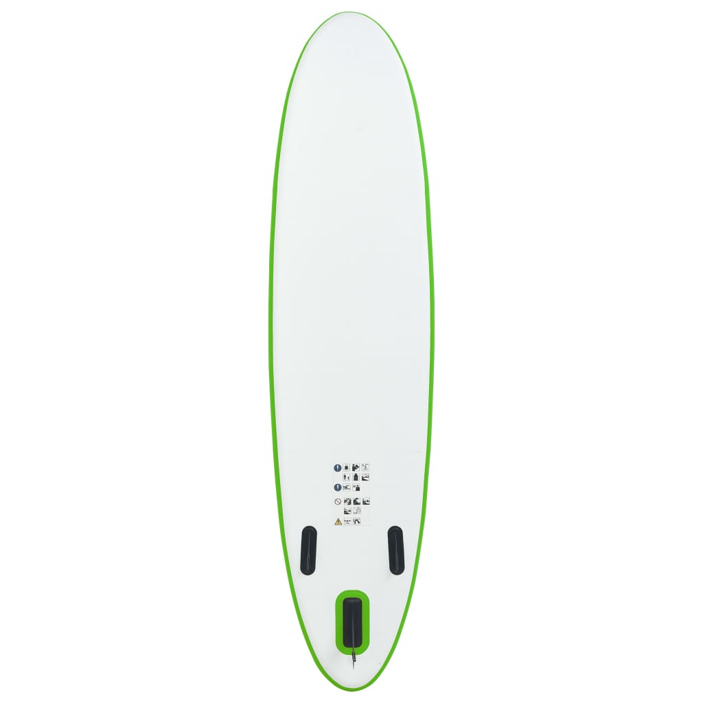 vidaXL Inflatable Stand Up Paddleboard Set Green and White, Goodies N Stuff