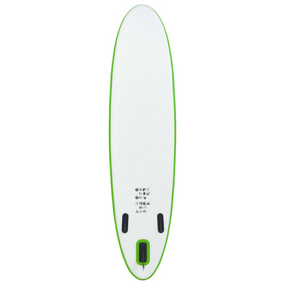 vidaXL Inflatable Stand Up Paddleboard Set Green and White, Goodies N Stuff