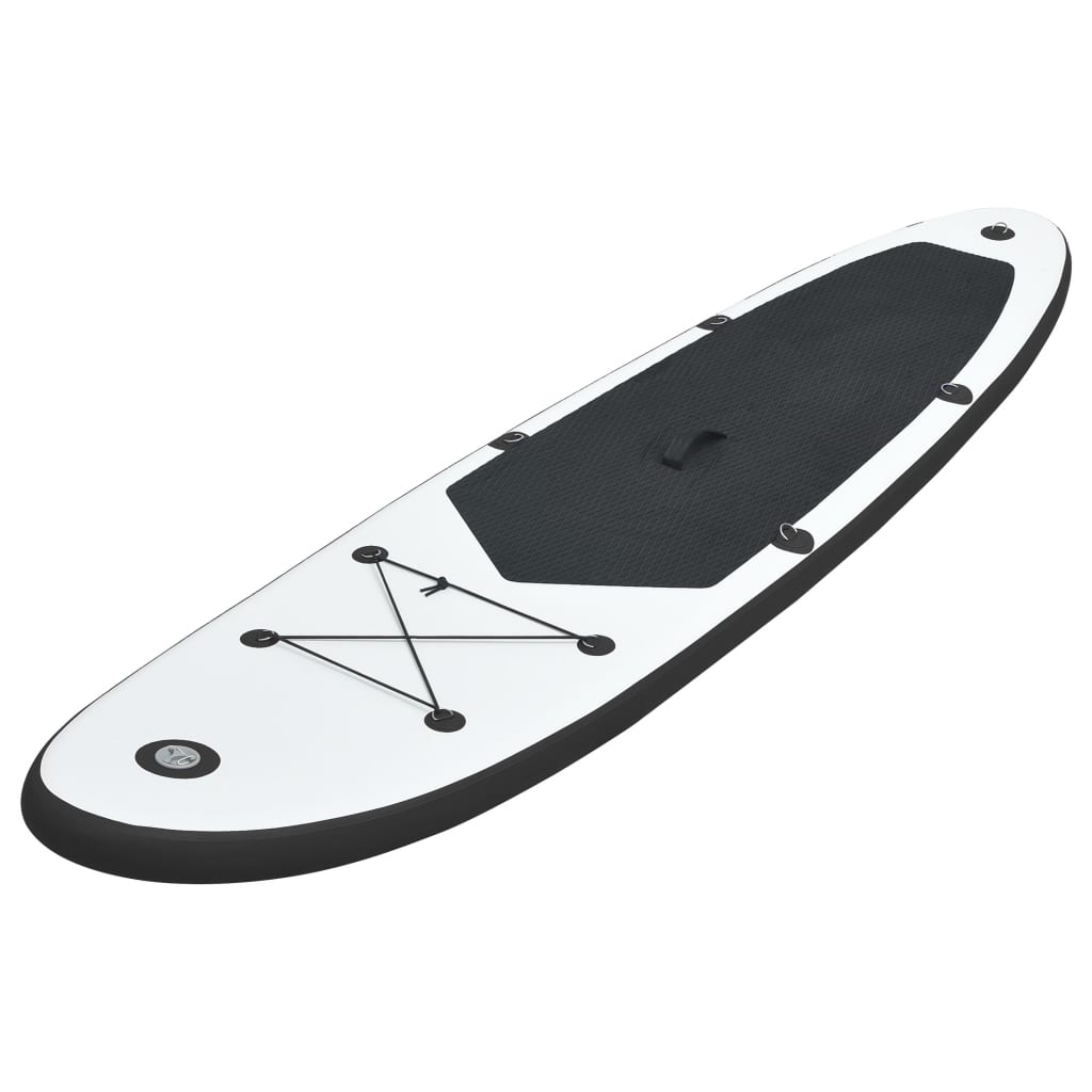 vidaXL Inflatable Stand Up Paddleboard Set Black and White, Goodies N Stuff