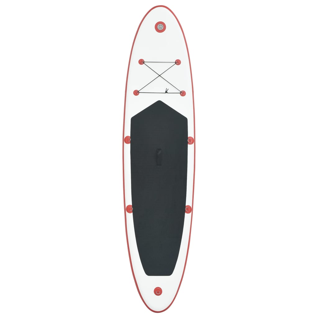 vidaXL Stand Up Paddle Board Set SUP Surfboard Inflatable Red and White, Goodies N Stuff
