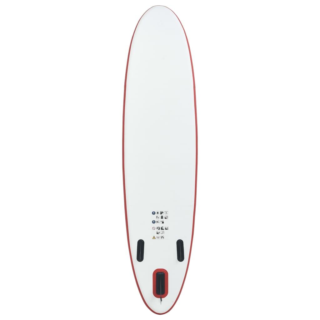 vidaXL Stand Up Paddle Board Set SUP Surfboard Inflatable Red and White, Goodies N Stuff