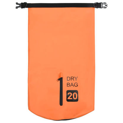 vidaXL Dry Bag with Zipper Orange 5.3 gal PVC, Goodies N Stuff