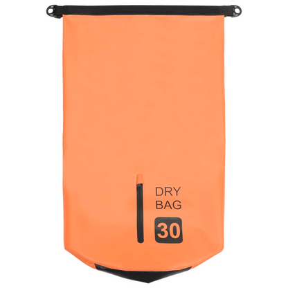 vidaXL Dry Bag with Zipper Orange 7.9 gal PVC, Goodies N Stuff