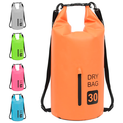 vidaXL Dry Bag with Zipper Orange 7.9 gal PVC, Goodies N Stuff