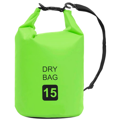 vidaXL Dry Bag Green 4 gal PVC, Goodies N Stuff