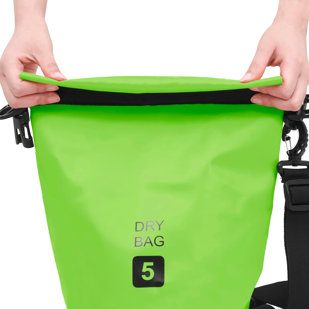 vidaXL Dry Bag Green 1.3 gal PVC, Goodies N Stuff