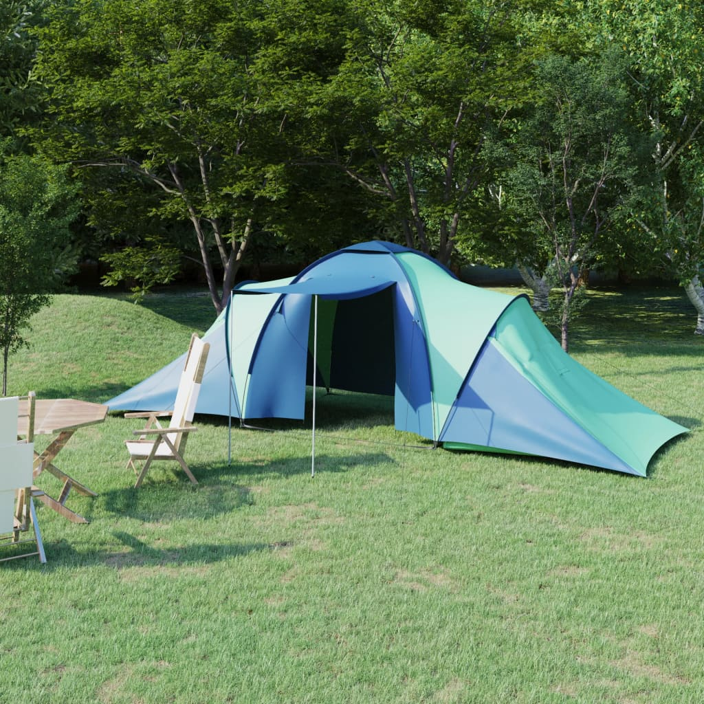 vidaXL Camping Tent 6 Persons Blue and Green, Goodies N Stuff