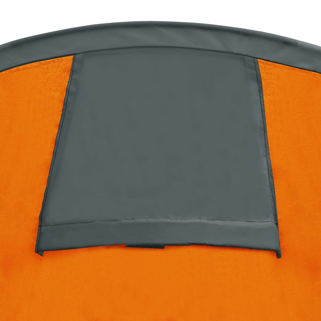 vidaXL Camping Tent 4 Persons Gray and Orange, Goodies N Stuff