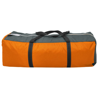 vidaXL Camping Tent 9 Persons Fabric Gray and Orange - Spacious and Easy to Set Up, Goodies N Stuff