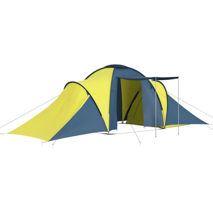 vidaXL Camping Tent 6 Persons Blue and Yellow, Goodies N Stuff