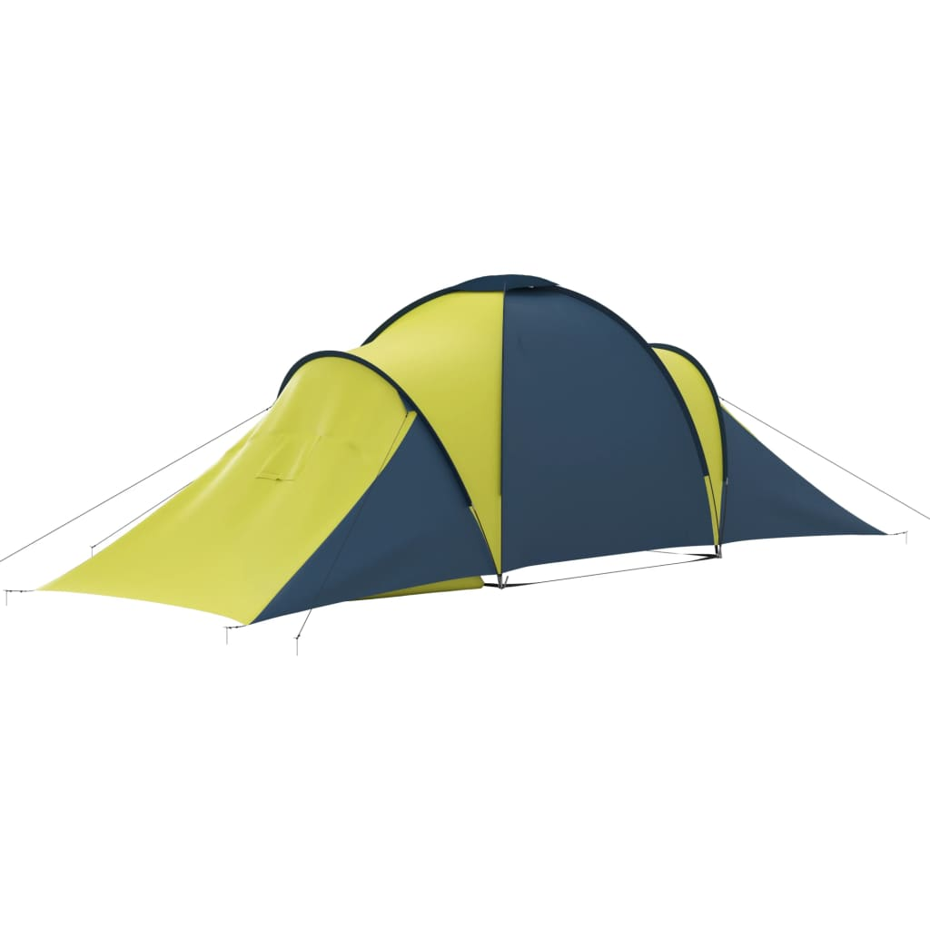 vidaXL Camping Tent 6 Persons Blue and Yellow, Goodies N Stuff