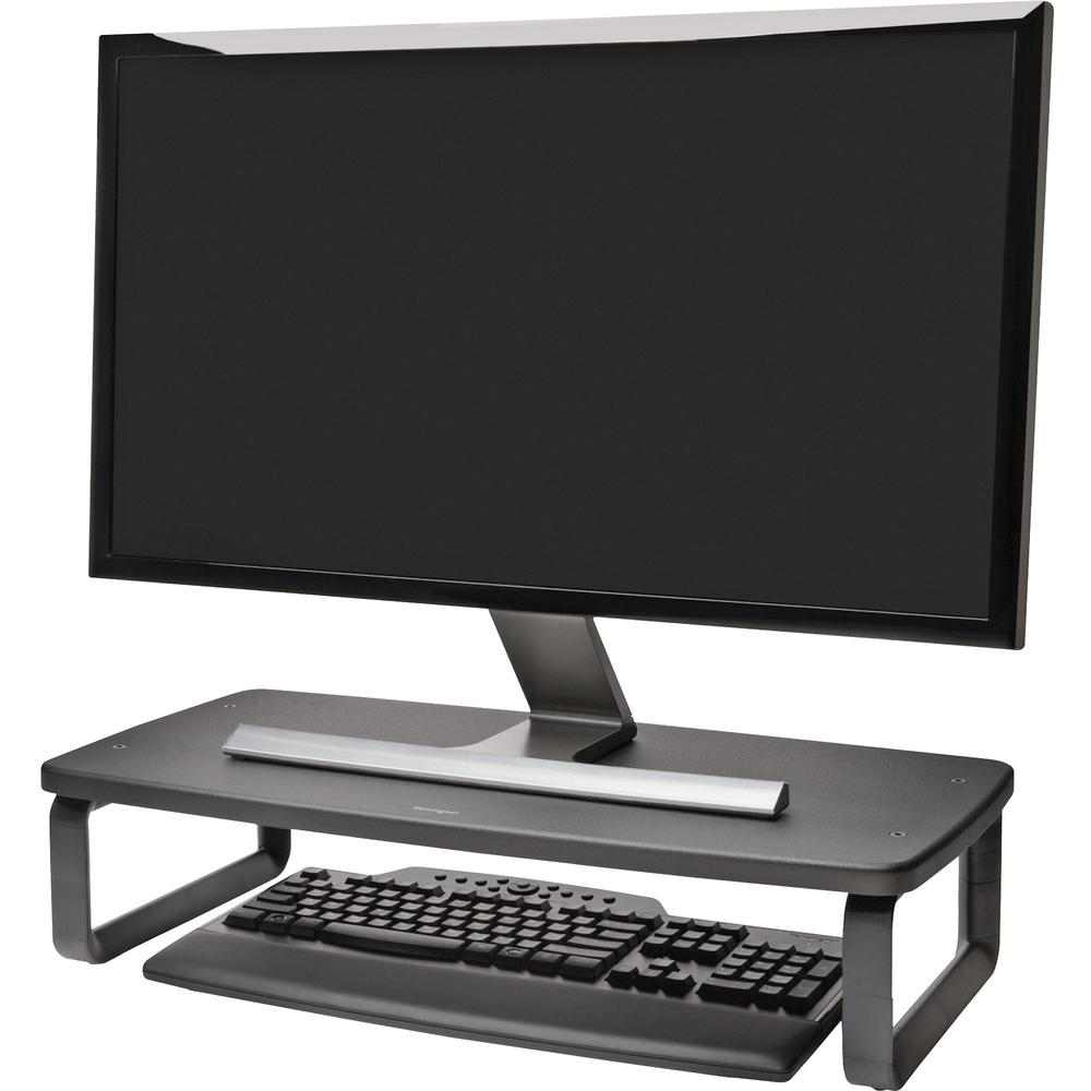 Kensington SmartFit Extra Wide Monitor Stand - Up to 27" Screen Support - 39 lb Load Capacity - Flat Panel Display Type Supported - 2" Height x 24" Width x 11.8" Depth - Black - Sturdy, Goodies N Stuff