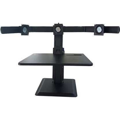 Lorell Deluxe Light-Touch 3-Monitor Desk Riser - Up to 32" Screen Support - 35" Height x 26" Width x 27.3" Depth - Desk - Black, Goodies N Stuff
