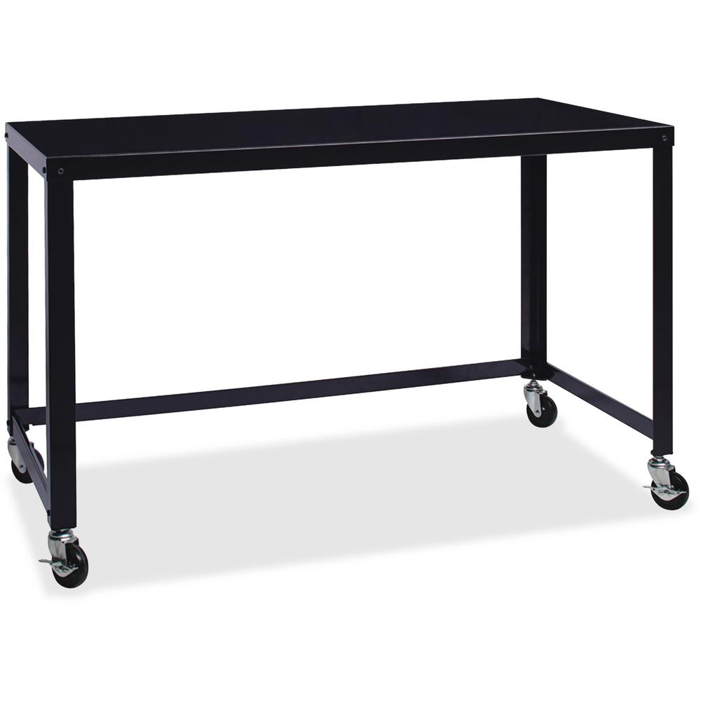 Lorell SOHO Personal Mobile Desk - Rectangle Top - 48" Table Top Width x 23" Table Top Depth - 29.50" HeightAssembly Required - Black - 1 Each, Goodies N Stuff