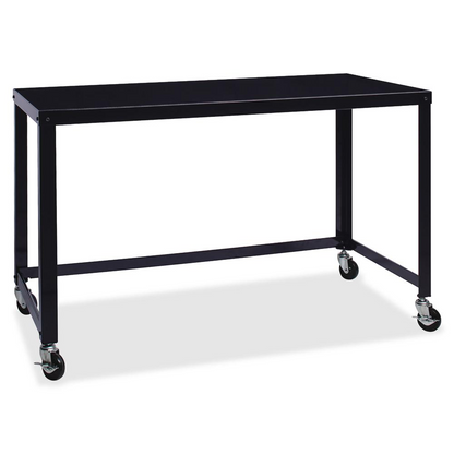 Lorell SOHO Personal Mobile Desk - Rectangle Top - 48" Table Top Width x 23" Table Top Depth - 29.50" HeightAssembly Required - Black - 1 Each, Goodies N Stuff