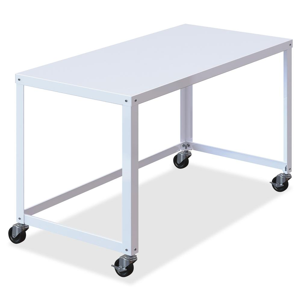 Lorell SOHO Personal Mobile Desk - Rectangle Top - 48" Table Top Width x 23" Table Top Depth - 29.50" HeightAssembly Required - White - 1 Each, Goodies N Stuff