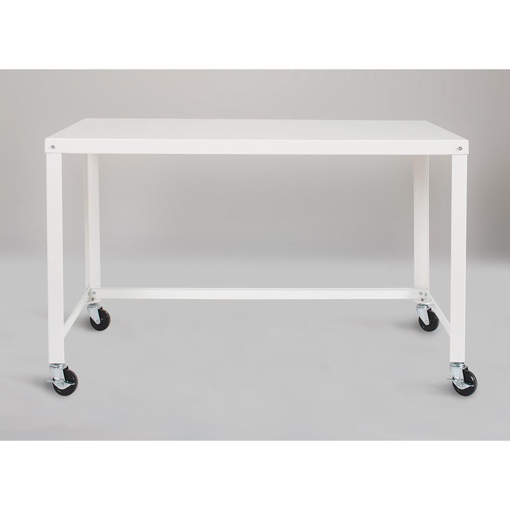 Lorell SOHO Personal Mobile Desk - Rectangle Top - 48" Table Top Width x 23" Table Top Depth - 29.50" HeightAssembly Required - White - 1 Each, Goodies N Stuff