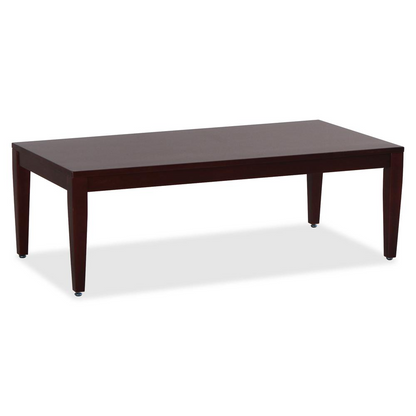 Lorell Solid Wood Coffee Table - Rectangle Top - Four Leg Base - Traditional Style - 4 Legs - 47.50" Table Top Length x 23.60" Table Top Width x 42.50" Table Top Depth - 15.75" Height x 23.63" Width x, Goodies N Stuff