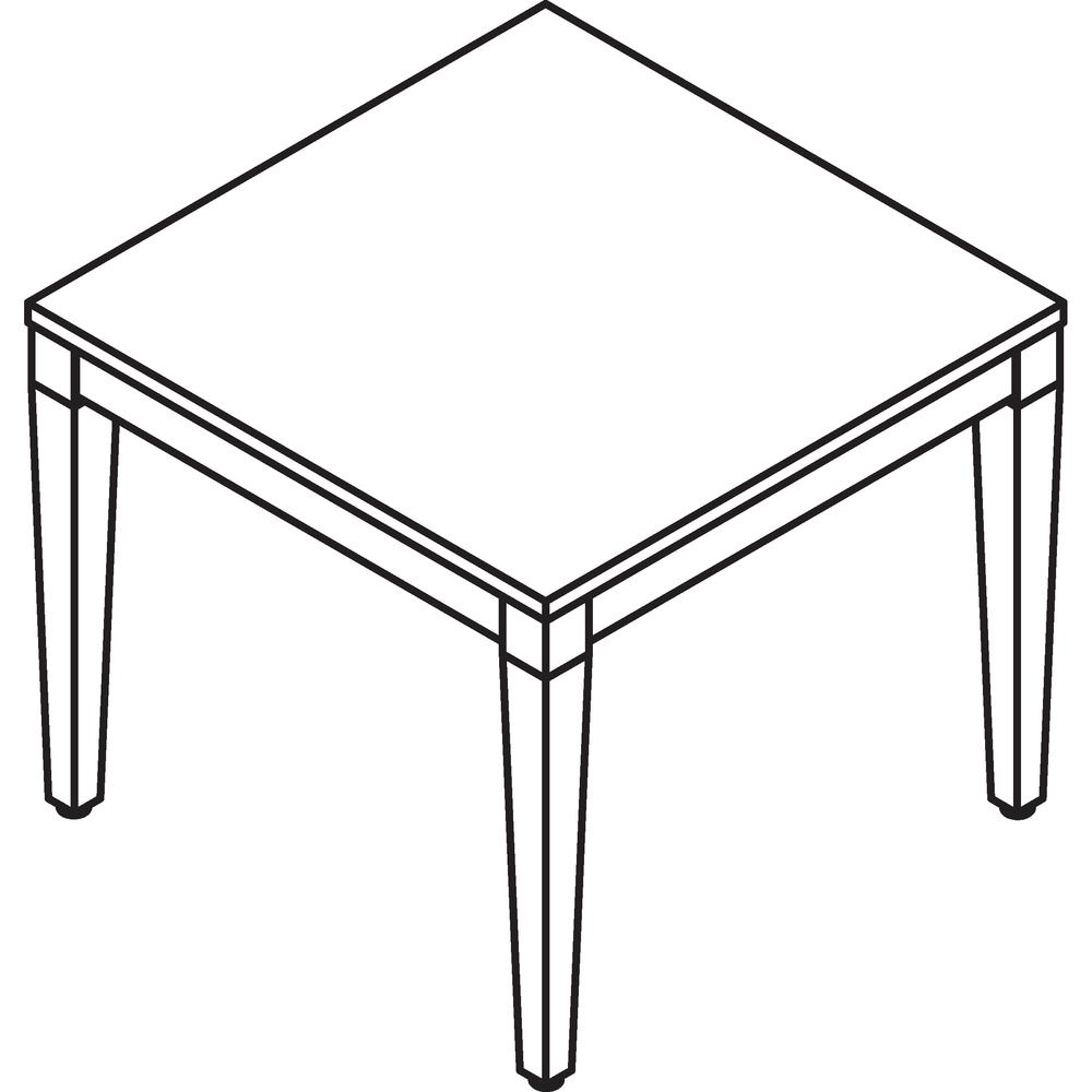 Lorell Solid Wood Corner Table - Square Top - Four Leg Base - 4 Legs - 23.60" Table Top Length x 23.60" Table Top Width - 20" Height x 23.63" Width x 23.63" Depth - Assembly Required - 1 Each, Goodies N Stuff
