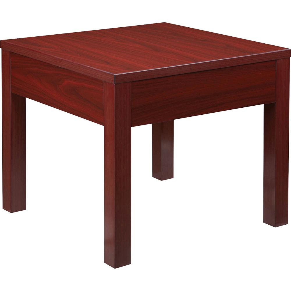 Lorell Occasional Corner Table - Square Top - Square Leg Base - 24" Table Top Length x 24" Table Top Width x 1" Table Top Thickness - 20" Height x 23.88" Width x 23.88" Depth - Assembly Required - Mah, Goodies N Stuff