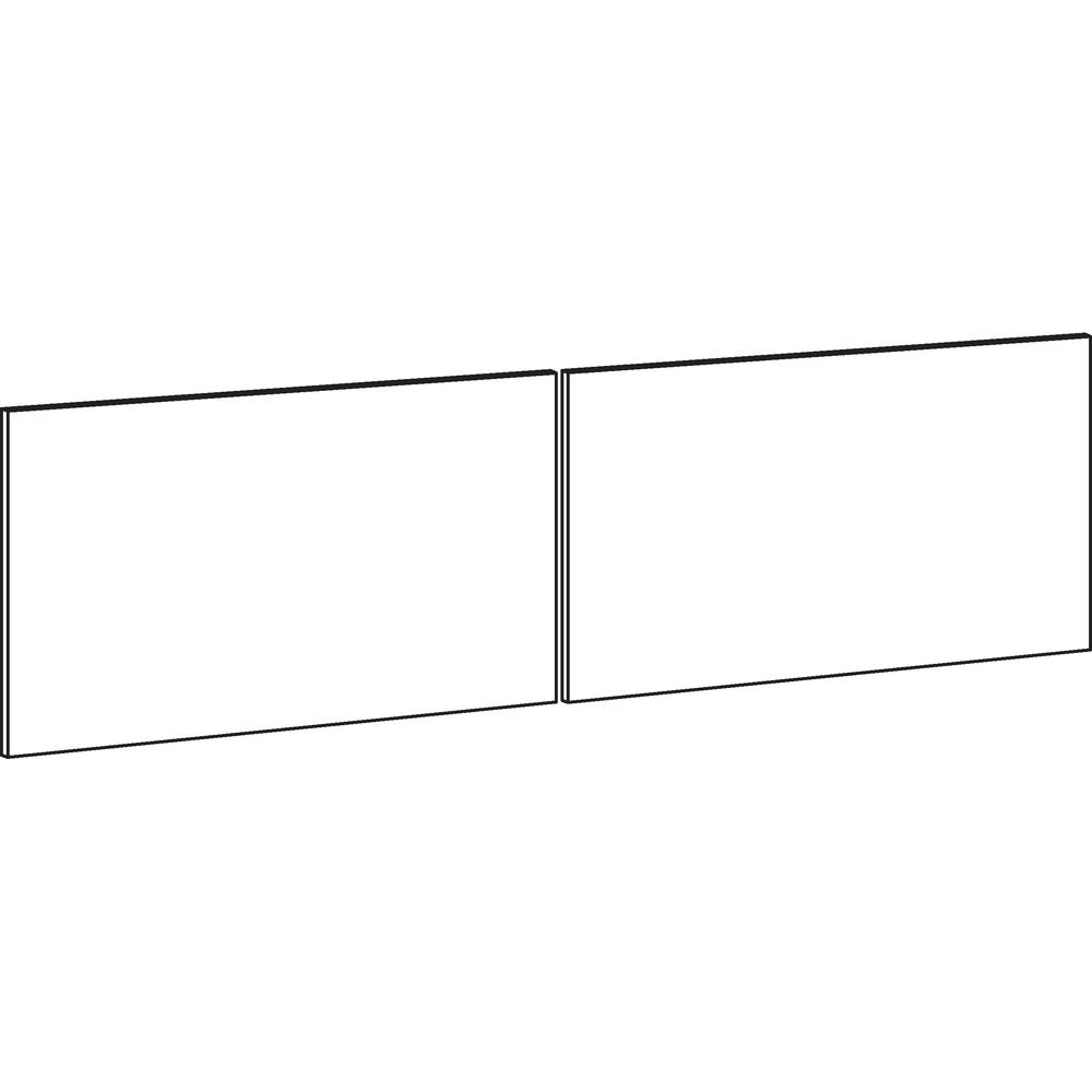 Lorell Fortress Modular Series Stack-On Hutch Door Kit - 60" Width - Lockable, Reinforced - Steel - Charcoal, Goodies N Stuff