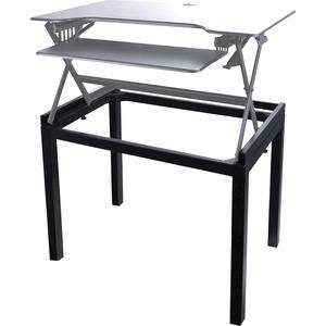 Lorell Adjustable Desk Riser Floor Stand - 29" Height x 36" Width x 22.8" Depth - Floor - Steel - Black, Goodies N Stuff