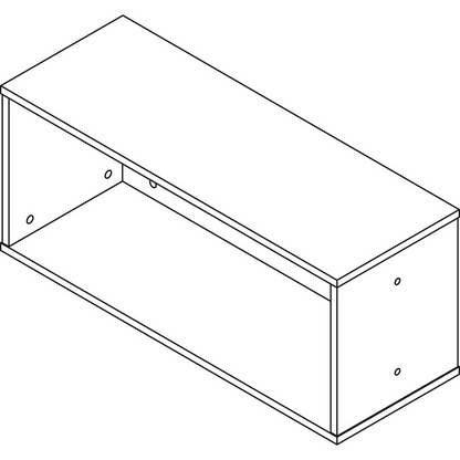 Lorell Panel System Open Storage Cabinet - 18.1" Height x 31.5" Width x 15.8" Depth - Walnut - Laminate - 1 Each