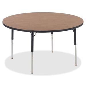 Lorell Classroom Activity Tabletop - High Pressure Laminate (HPL) Round, Medium Oak Top - 1.13" Table Top Thickness x 48" Table Top Diameter - Assembly Required - 1 Each, Goodies N Stuff