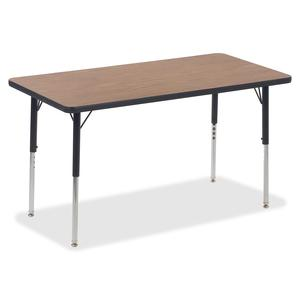 Lorell Classroom Activity Tabletop - High Pressure Laminate (HPL) Rectangle, Medium Oak Top - 24" Table Top Width x 48" Table Top Depth x 1.13" Table Top Thickness - Assembly Required - 1 Each, Goodies N Stuff