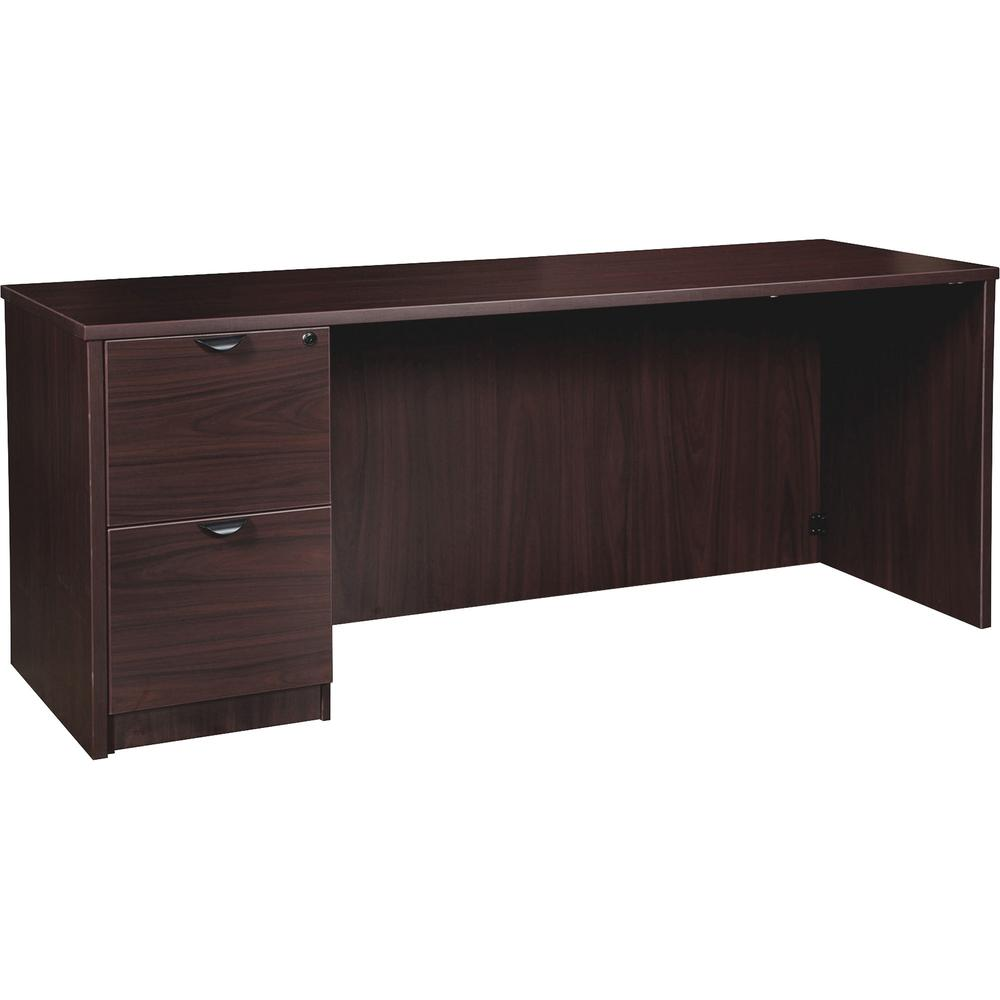 Lorell Prominence 2.0 Left-Pedestal Credenza - 72" x 24"29" , 1" Top - 2 x File Drawer(s) - Single Pedestal on Left Side - Band Edge - Material: Particleboard - Finish: Thermofused Melamine (TFM), Office Supplies, Goodies N Stuff