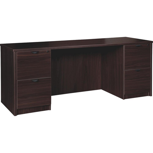 Lorell Prominence 2.0 Double-Pedestal Credenza - 72" x 24"29" , 1" Top - 2 x File Drawer(s) - Double Pedestal on Left/Right Side - Band Edge - Material: Particleboard - Finish: Thermofused Melamine (T, Furniture, Goodies N Stuff