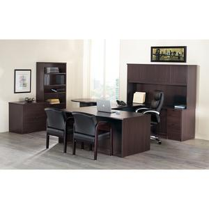 Lorell Prominence 2.0 Double-Pedestal Desk - 1" Top, 60" x 30"29" - 5 x File, Box Drawer(s) - Double Pedestal on Left/Right Side - Band Edge - Material: Particleboard - Finish: Espresso Laminate, Ther, Goodies N Stuff
